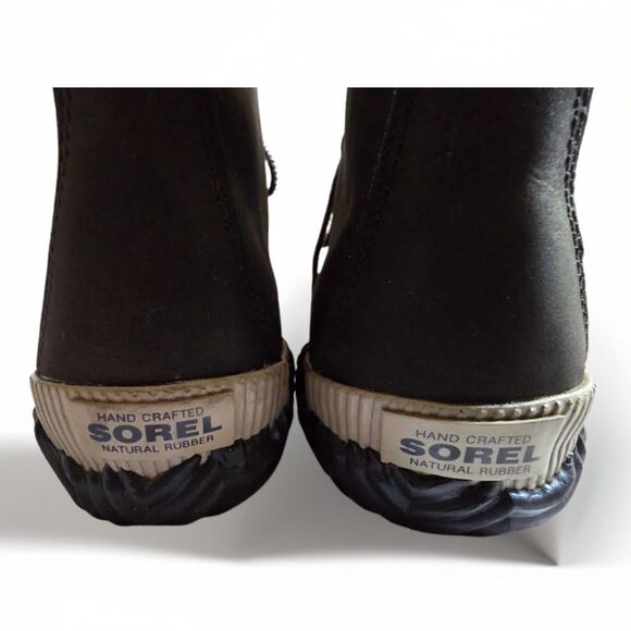 Sorel Out ’N About Plus Boots 11 Black Waterproof Ankle Rain Snow Gorpcore Urban - Picture 8 of 12